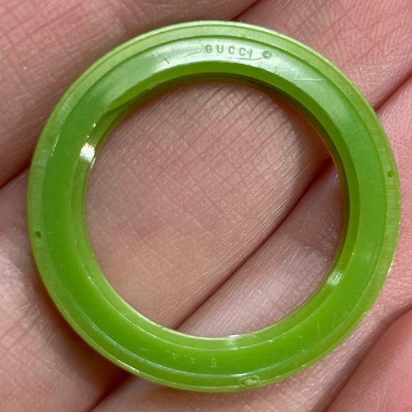 GUCCI Lime Green Interchangable Watch Bezel - Vintage! - Picture 3 of 4
